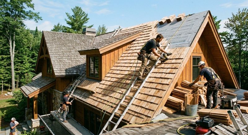 Cedar Roof Replacement in Colchester, VT