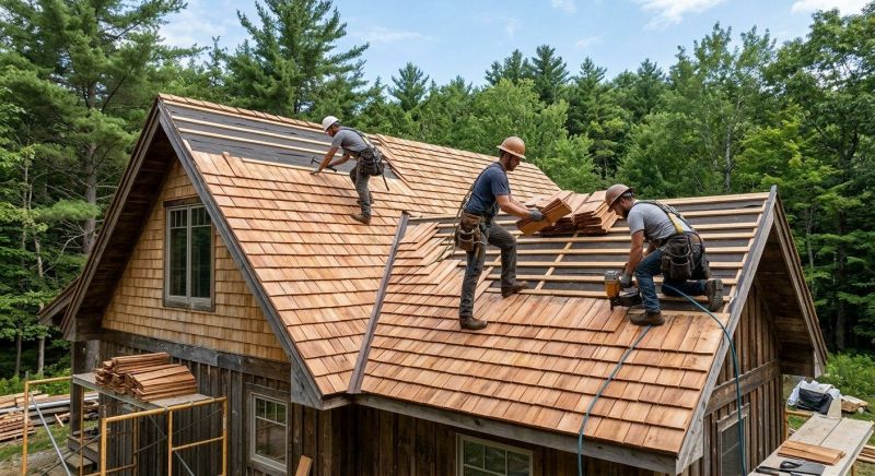 Cedar Shake Roof Construction in Burlington, VT