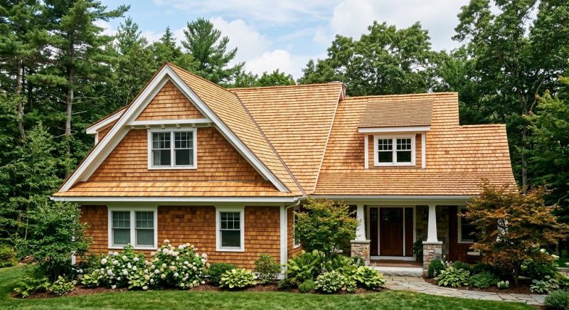 Cedar Shake Roof Construction in Colchester, VT