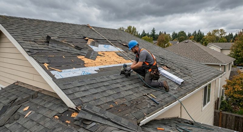 Damaged Roof Replacement in Franklin County, VT