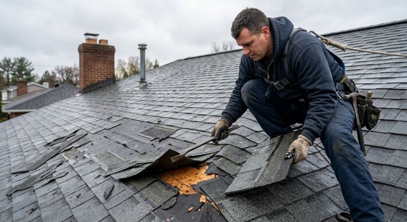 Damaged Roof Replacement in Huntington, VT