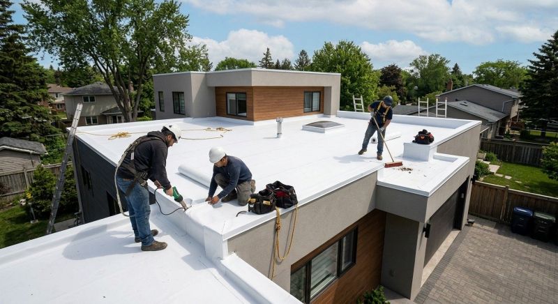 Flat Roof Installation in Milton, VT