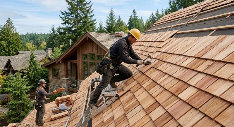 Natural Wood Roof Installation in Chittenden County, VT