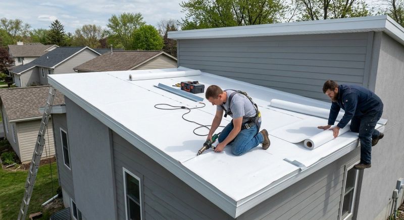 Single Ply Roof Installation in Plattsburgh, NY