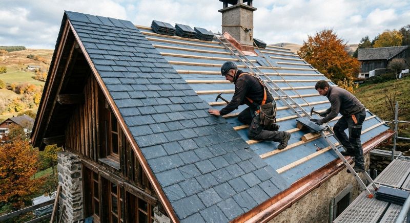 Slate Roof Installation in Milton, VT