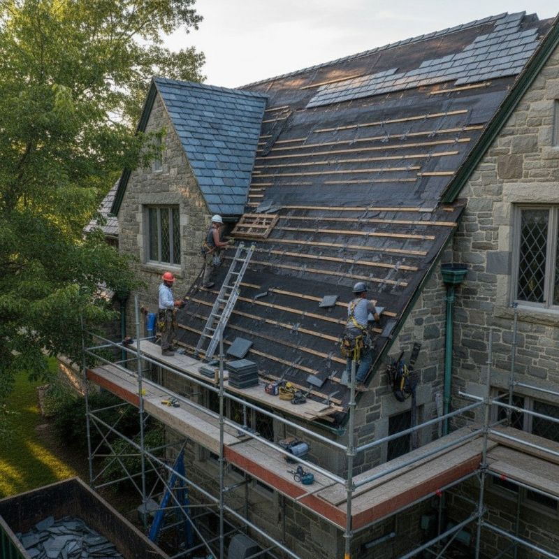 Slate Roof Replacement in Essex Junction, VT
