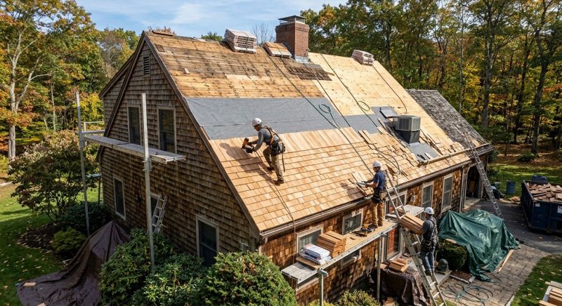 Wood Shingle Roof Replacement in Chittenden County, VT